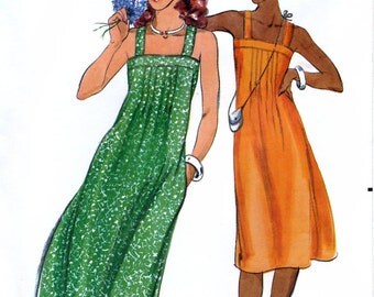 Butterick 5354 Vintage 70s Sewing Pattern for Junior Petite Dress - Uncut - Sizes 5JP, 7JP or 9JP