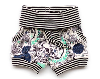 Pants and shorts sewing pattern // yoga waistband // rounded pocket // sizes preemie to 6 // #102