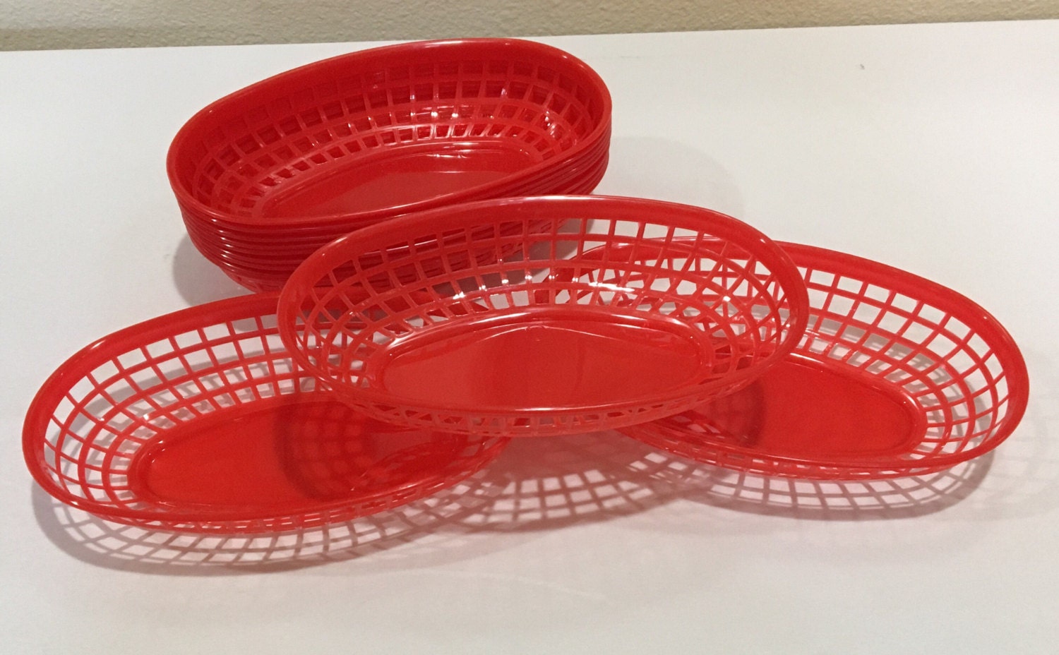 Red Food Baskets Food Tray Party Basket Use for Party