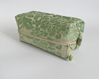 Cosmetic Bath and Beauty Case for Her, Large Green Box Bag, Women Makeup Bag READY TO SHIP