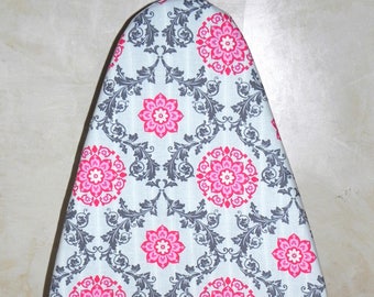 Tabletop Ironing Board Cover - Floral in grey and pink - Laundry and Housewares