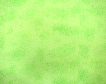 Flannel Fabric by the Yard in a Bright Green Tiny Dot Print 1 Yard