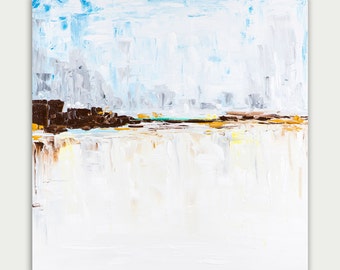 Original Abstract Landscape Art, Urban Modern Painting, Textured Painting, Home Decor, Oil On Canvas, City