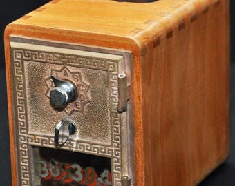 Post Office Door Bank Mahogany