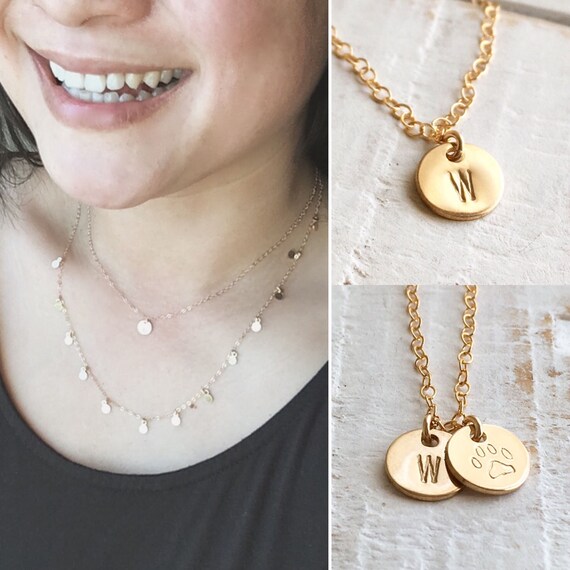 Initial Necklace Custom Initial Jewelry Everyday Wear