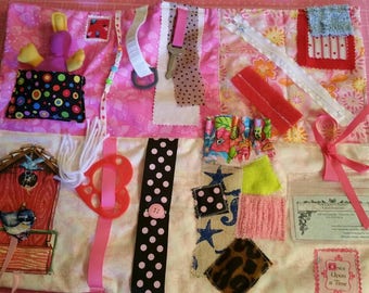 Alzheimer blanket /fidget/sensory blanket / Dementia / special needs. One name added free to the quilt.