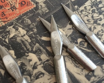 French vintage as new nibs, Blanzy-Conté-Gilbert dip pen nibs. Listing is for 6 nibs.