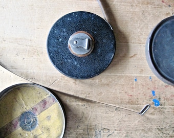 Vintage Lufkin Rule, Antique Tape Measure, Old Tape Measure, Metal Tape Measure, Retractable Tape Measure, Antique Tool, Vintage Industrial