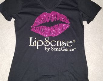 Ladies V-neck LipSense® shirt.