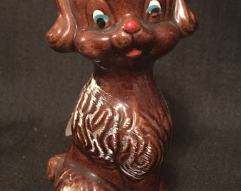 brown poodle figurine