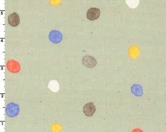 Nani Iro Double Cotton Gauze Colorful Pocho Mint Kokka Green Made in Japan Polka Dots Polka Dot Double Gauze Cotton Mint Green Fabric