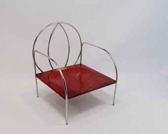 Vintage Booster Seat, Metal Seat, Child Seat, Jack and Jill Seat, kiddie Chair