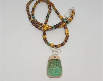 Turquoise Beaded Bohemian Necklace - Turquoise Necklace - Beaded Necklace - Bohemian Necklace