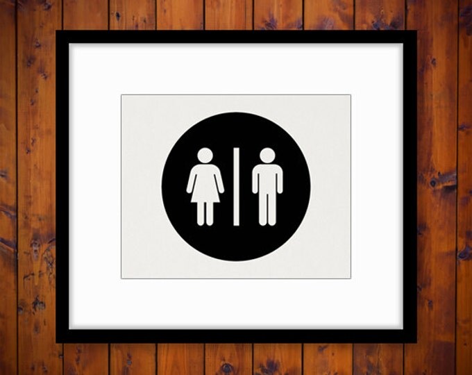 Digital Printable Male Female Symbol Image Bathroom Icon Restroom Symbol Graphic Download Antique Clip Art Jpg Png HQ 300dpi No.4422