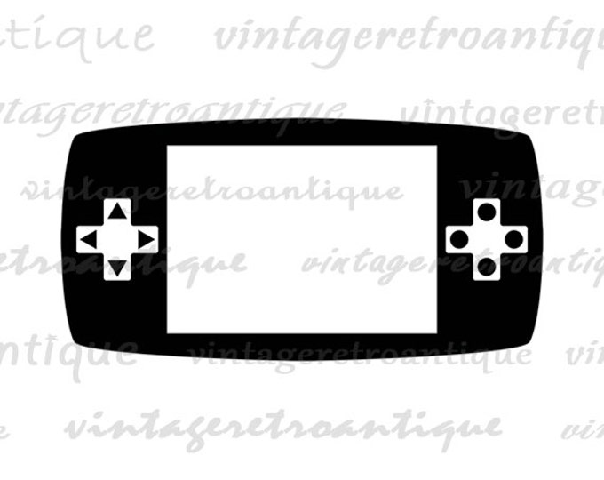 Video Game Icon Printable Graphic Digital Download Image Artwork Vintage Clip Art Jpg Png Eps HQ 300dpi No.3961