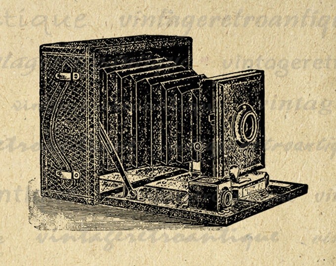 Digital Image Antique Camera Graphic Vintage Photography Printable Download Clip Art Jpg Png Eps HQ 300dpi No.1530