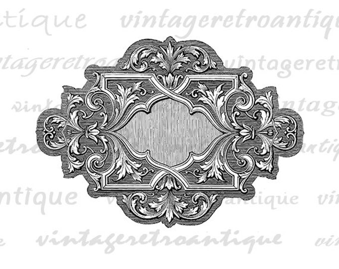 Antique Design Element Printable Graphic Download Ornament Digital Emblem Image Vintage Clip Art Jpg Png Eps HQ 300dpi No.680