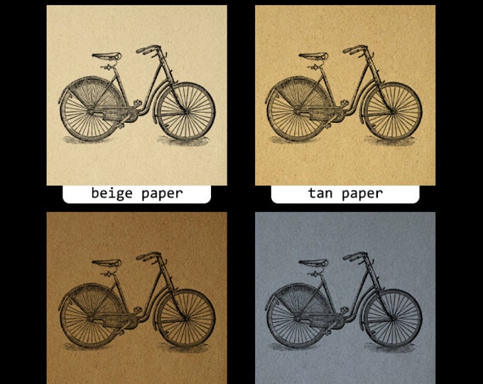 Antique Bicycle Graphic Printable Download Vintage Bike Illustration Image Digital Clip Art Jpg Png Eps HQ 300dpi No.4176