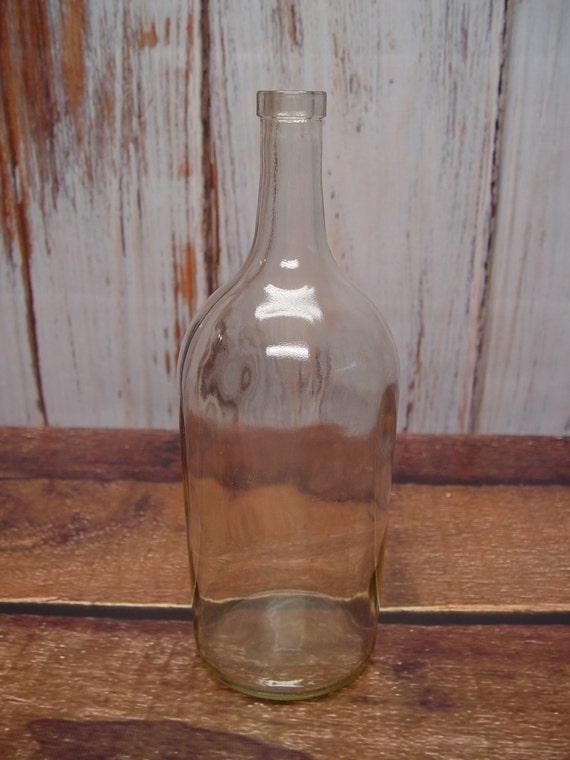 Vintage Clear Glass Bottle 1.5 Liter Decorator Bottle