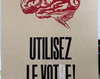 Letterpress poster Procrastination !