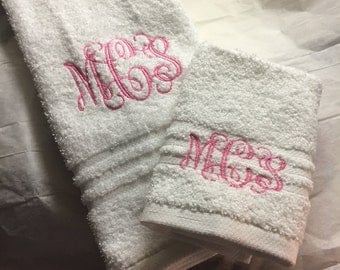Personalized Hand Towel and Washcloth Set