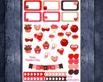Funny Valentine Sheet for Erin Condren Life Planner, plum paper planner, or happy planner
