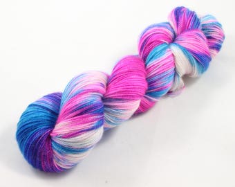 Ooak, sock yarn, speckled yarn, hand dyed yarn, speckled sock yarn, colorful yarn, dyed yarn, knitter gift, purple yarn, speckled yarn