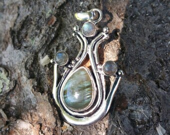 LABRADORITE pendant 925 silver plated