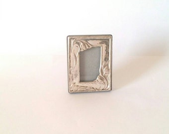 Small sterling silver picture frame, tiny silver frame, sterling silver picture frame