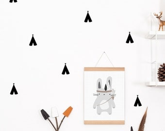 Wall decals / wall stickers 32 tipi black