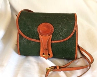 Dooney & Bourke Green Leather Purse Brass Feet