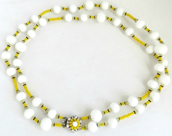 Miriam Haskell Necklace, Vintage Crystal, Milk Glass, Double Strand Necklace Signed Designer Jewelry, Gift Idea, Gift Boxed Miriam Haskell Necklace, Vintage Crystal, Milk Glass, Double Strand Necklace Signed Designer Jewelry, Gift Idea, Gift Boxed