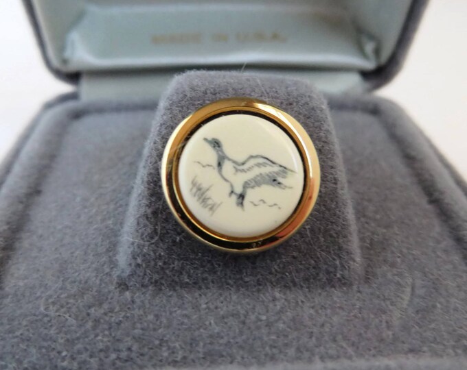 Vintage Tie Tack Anson Goose Lapel Pin, Men's Suit Accessory