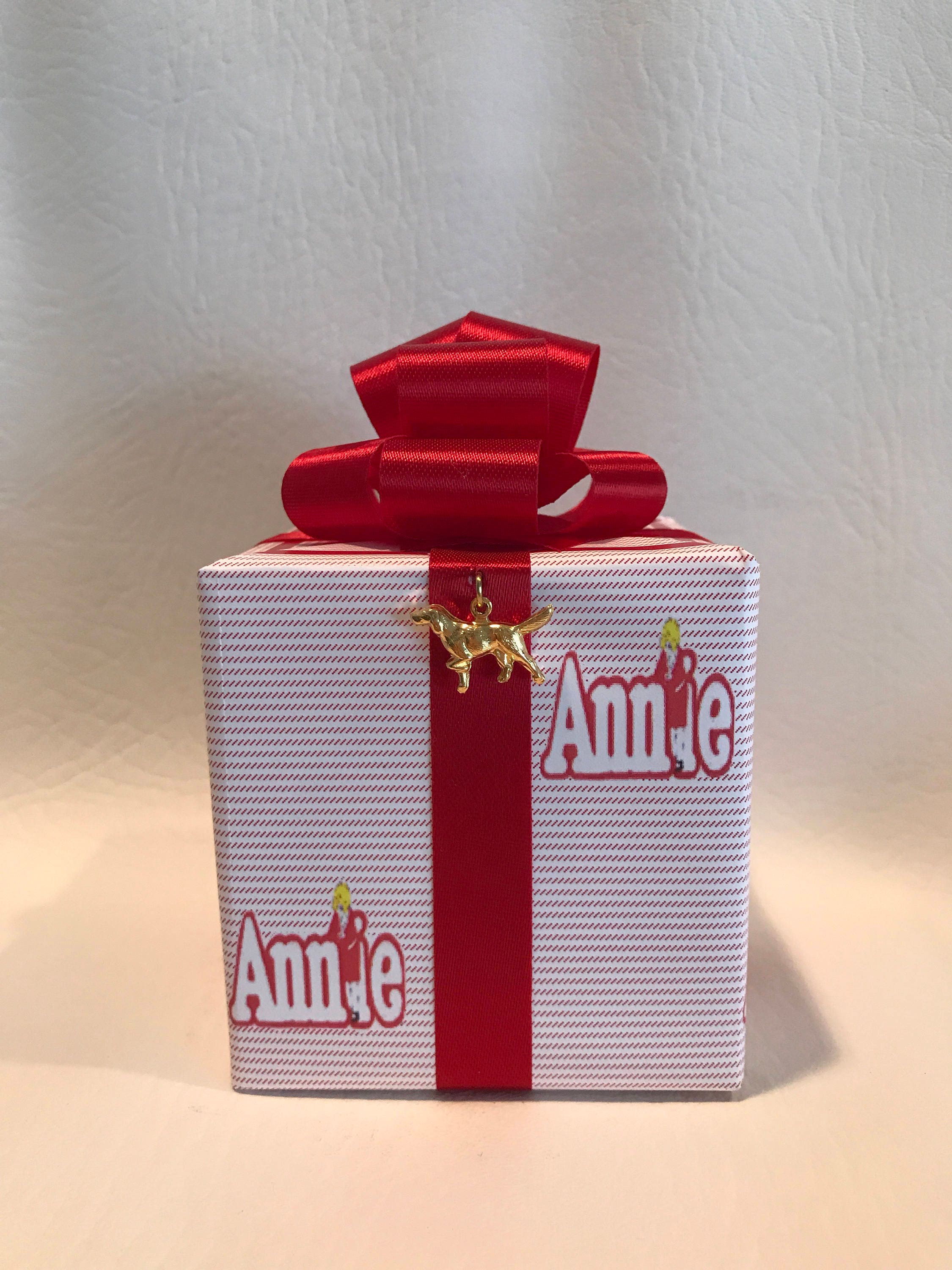 Annie Music box wrapped as a gift