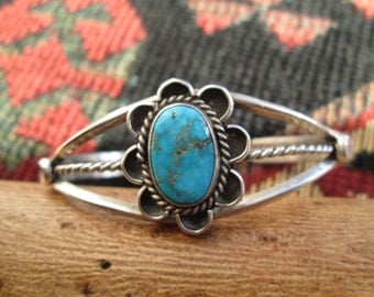 Turquoise and Sterling Cuff Bracelet
