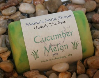 Homemade - Cucumber Melon - Goat Milk Soap