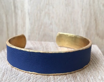 Bracelet Doha cuir et laiton