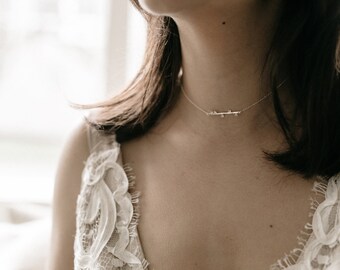 Cassiopeia Necklace // Adjustable silver necklace with moonstones