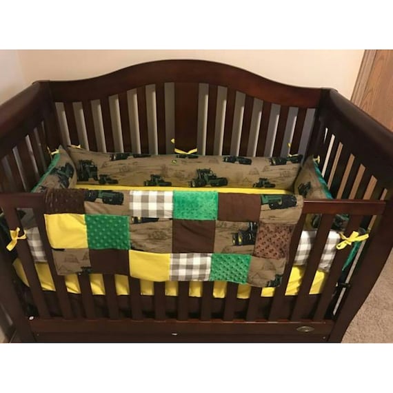 John Deere Tractor Baby Crib Bedding Bumper Set