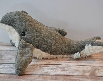 Humpback Whale Baby Furry Belly heathered grey