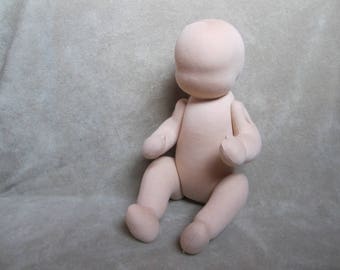 Waldorf doll 15" (39 cm), blank, without hair and clothing. Button jointed, turnable limbs. waldorf doll 16” (39 cm). Ready to ship. (AK04)