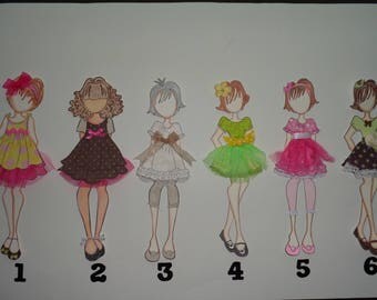 Your Choice of 3 Prima Julie Nutting Paper Dolls - 3D Dolls - Paper Pieced Dolls - Scrapbook Embellishments - Do It Yourself Cards