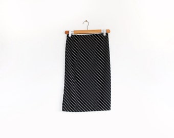 90s Ralph Lauren Polo Sport black and white stripe skirt with splits