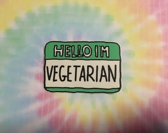 Hello I'm Vegetarian Sticker