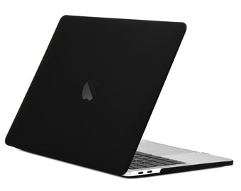 Rubberized Matte Hard Case Cover for MacBook Pro 13-inch A1706 / A1708 with / without Touch Bar ( Release Oct 2016 ) - Black