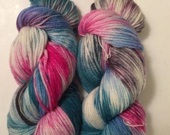 Hand Dyed Yarn Aran weight Worsted weight 100% superwash merino wool | 100 gr | Super Soft | All for Love | Free shipping in the US