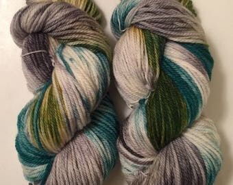 Hand Dyed Yarn Aran weight Worsted weight 100% superwash merino wool | 100 gr | Super Soft | Into the Woods | Free shipping in the US