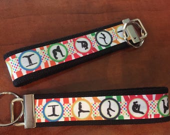 Gymnastics Wristlet Keychain/Key Fob