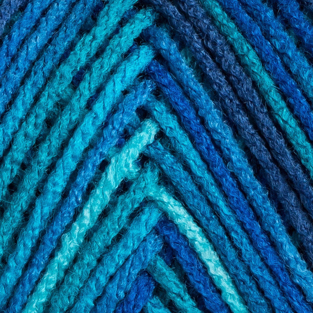 3 pack! MACAW Red Heart Super Saver, variegated Blue ombre yarn, 5oz