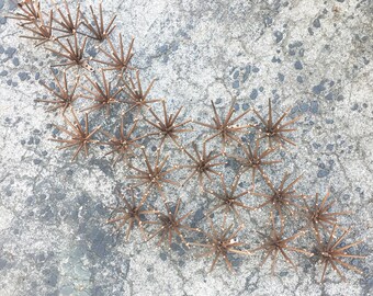 Maxl Brutalist Metal Starburst Wall Sculpture